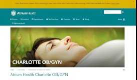 
							         Charlotte OB/GYN | Charlotte Gynecologist | Atrium Health								  
							    