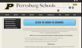 
							         Charms Information - Perrysburg Schools								  
							    
