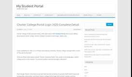 
							         Charter College Portal Login 2019 Complete Detail - My Student Portal								  
							    