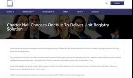 
							         Charter Hall Chooses OneVue To Deliver Unit Registry Solution ...								  
							    