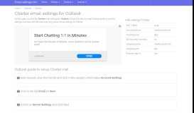
							         Charter - Outlook - Charter mail setup | Email settings								  
							    