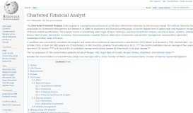
							         Chartered Financial Analyst - Wikipedia								  
							    