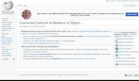 
							         Chartered Institute of Bankers of Nigeria - Wikipedia								  
							    