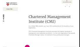 
							         Chartered Management Institute (CMI) | University of London								  
							    