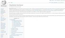 
							         Chartered Surveyor - Wikipedia								  
							    
