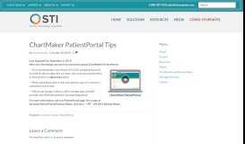 
							         ChartMaker PatientPortal Tips - STI								  
							    