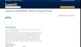 
							         Chartres Cathedral: West or Royal Portal // CurateND								  
							    