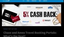 
							         Chase and Amex Travel Booking Portals: What's the Deal?								  
							    