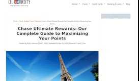 
							         Chase Ultimate Rewards: How to Earn and Maximize Chase Points ...								  
							    