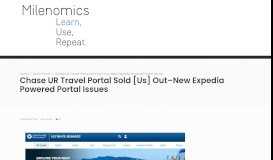 
							         Chase UR Travel Portal Sold [Us] Out-New Expedia Powered Portal ...								  
							    