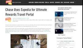 
							         Chase Uses Expedia for Ultimate Rewards Travel Portal - - Johnny Jet								  
							    