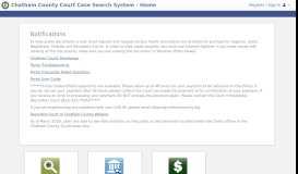 
							         Chatham County Court Case Search System - Home								  
							    