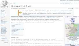 
							         Chatswood High School - Wikipedia								  
							    