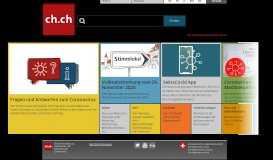 
							         ch.ch, das Portal der Schweizer Behörden - Startseite - www.ch.ch								  
							    