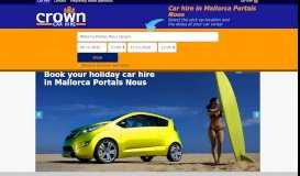 
							         Cheap Car Hire in Mallorca Portals Nous Car Rental | CrownCarhire								  
							    