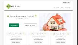
							         Cheap Irish Home Insurance For Over 25's - 25Plus								  
							    