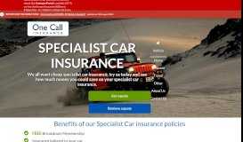 
							         Cheap Specialist Car Insurance | onecallinsurance.co.uk								  
							    
