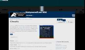
							         Cheats | Stabyourself.net Wiki | FANDOM powered by Wikia								  
							    