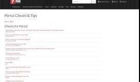 
							         Cheats & Tips | Portal | Prima Games								  
							    