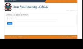 
							         Check Admission Status - BSU Portal - Benue State University								  
							    