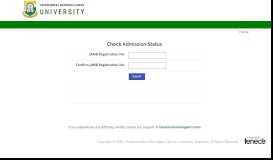 
							         Check Admission Status - Chukwuemeka Odumegwu Ojukwu University								  
							    