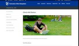 
							         Check Aid Status | University of New Hampshire								  
							    