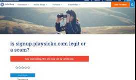 
							         Check all signup.playsicko.com Reviews | Safe.Shop								  
							    