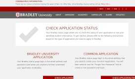 
							         Check Application Status | Freshman Students | Admission | Bradley ...								  
							    