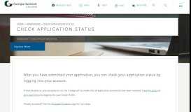 
							         Check Application Status | Georgia Gwinnett College								  
							    