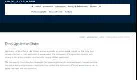 
							         Check Application Status - Notre Dame Law School - University of ...								  
							    