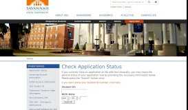 
							         Check Application Status - Simba - Savannah State University								  
							    