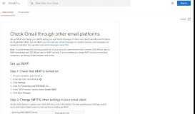 
							         Check Gmail through other email platforms - Gmail Help								  
							    