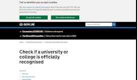 
							         Check if a university or college is officially recognised: Listed bodies ...								  
							    