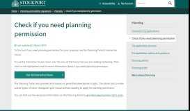 
							         Check if you need planning permission - Stockport Council								  
							    
