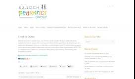 
							         Check-In Online - Bulloch Pediatrics								  
							    