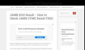 
							         Check JAMB Result With Registration Number: Jamb 2019 Result								  
							    