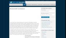 
							         Check Maryland EBT Card Balance								  
							    