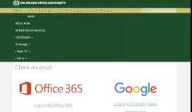 
							         Check my email - Colorado State University								  
							    