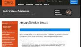 
							         Check My Status - William Paterson University								  
							    