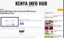 
							         Check NHIF Status | How to Check the NHIF Account Contributions ...								  
							    