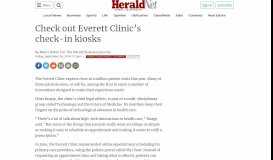 
							         Check out Everett Clinic's check-in kiosks | HeraldNet.com								  
							    