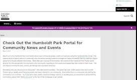 
							         Check Out the Humboldt Park Portal for Community News and Events ...								  
							    