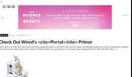 
							         Check Out Wired's Portal Primer | WIRED								  
							    