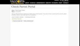 
							         Check Parent Portal | Valdosta City School District								  
							    