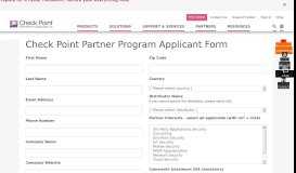 
							         Check Point Partner Program Applicant Form | Check Point Software								  
							    