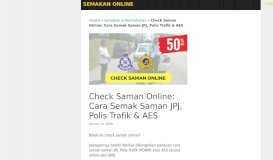
							         Check Saman Online: Cara Semak Saman JPJ, Polis Trafik & AES								  
							    