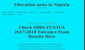 
							         Check SBRS-FUNTUA 2017/2018 Entrance Exam Results Here ...								  
							    