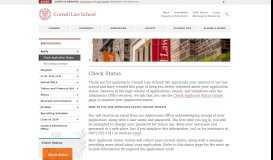 
							         Check Status - Cornell Law School - Cornell University								  
							    