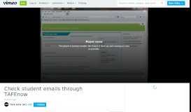 
							         Check student emails through TAFEnow on Vimeo								  
							    