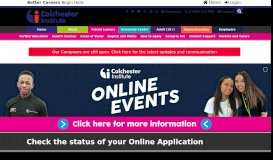 
							         Check the status of your Online Application - Colchester Institute								  
							    